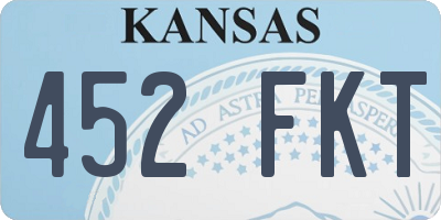 KS license plate 452FKT