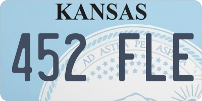 KS license plate 452FLE