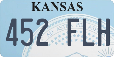 KS license plate 452FLH