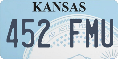 KS license plate 452FMU