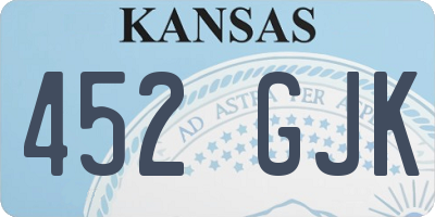 KS license plate 452GJK