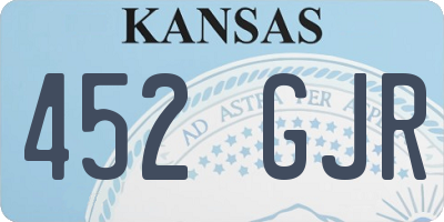 KS license plate 452GJR