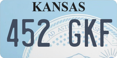 KS license plate 452GKF