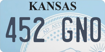 KS license plate 452GNO