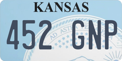 KS license plate 452GNP