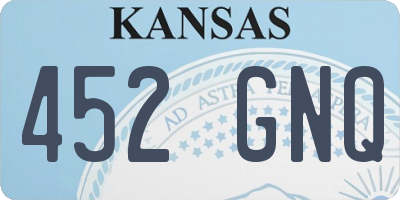KS license plate 452GNQ