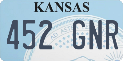 KS license plate 452GNR