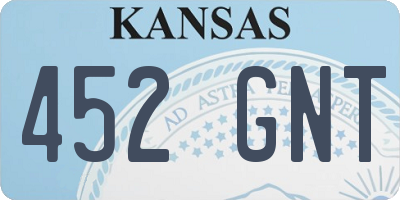 KS license plate 452GNT
