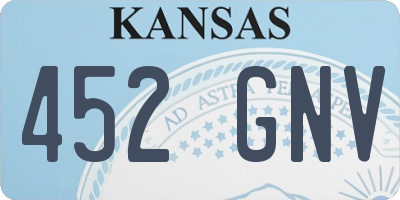 KS license plate 452GNV
