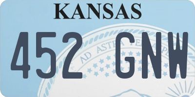 KS license plate 452GNW