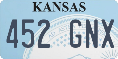 KS license plate 452GNX