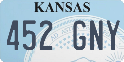 KS license plate 452GNY