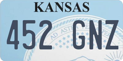 KS license plate 452GNZ