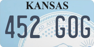 KS license plate 452GOG