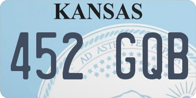 KS license plate 452GQB