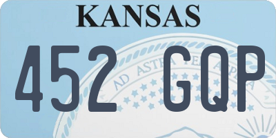 KS license plate 452GQP