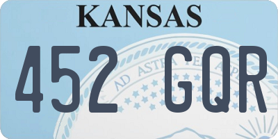 KS license plate 452GQR