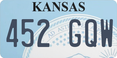 KS license plate 452GQW