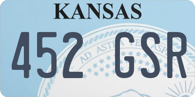 KS license plate 452GSR