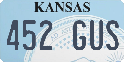 KS license plate 452GUS