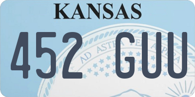 KS license plate 452GUU