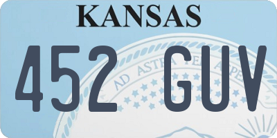 KS license plate 452GUV