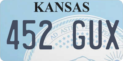 KS license plate 452GUX