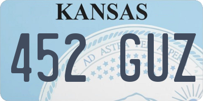 KS license plate 452GUZ