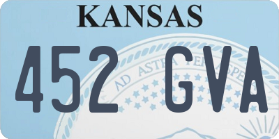 KS license plate 452GVA