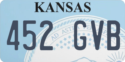 KS license plate 452GVB