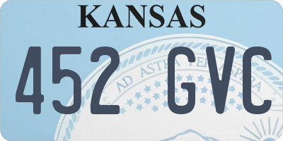 KS license plate 452GVC