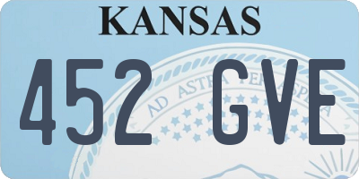 KS license plate 452GVE
