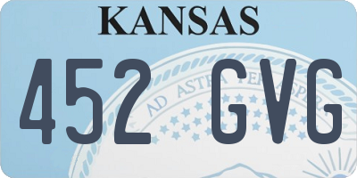 KS license plate 452GVG