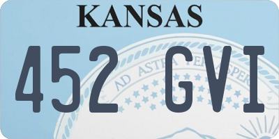 KS license plate 452GVI