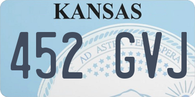 KS license plate 452GVJ