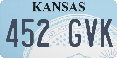KS license plate 452GVK