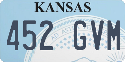 KS license plate 452GVM
