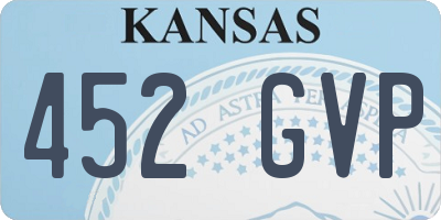 KS license plate 452GVP