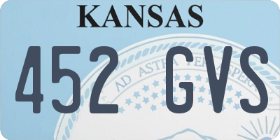 KS license plate 452GVS