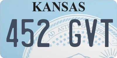 KS license plate 452GVT