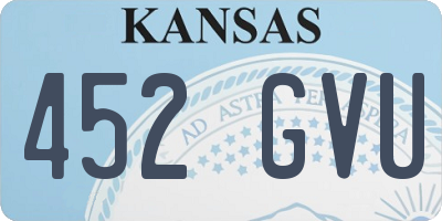 KS license plate 452GVU