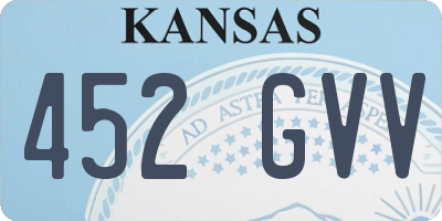 KS license plate 452GVV