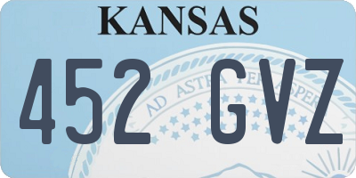 KS license plate 452GVZ