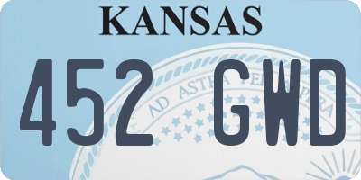 KS license plate 452GWD