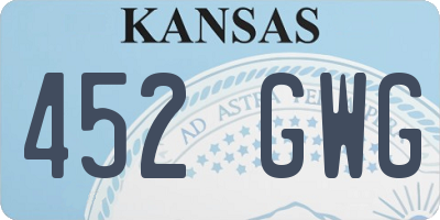 KS license plate 452GWG