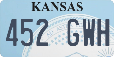 KS license plate 452GWH
