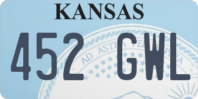 KS license plate 452GWL