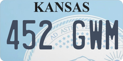 KS license plate 452GWM