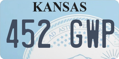 KS license plate 452GWP