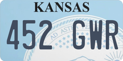 KS license plate 452GWR